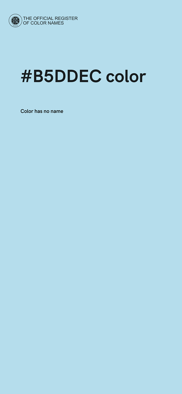 #B5DDEC color image
