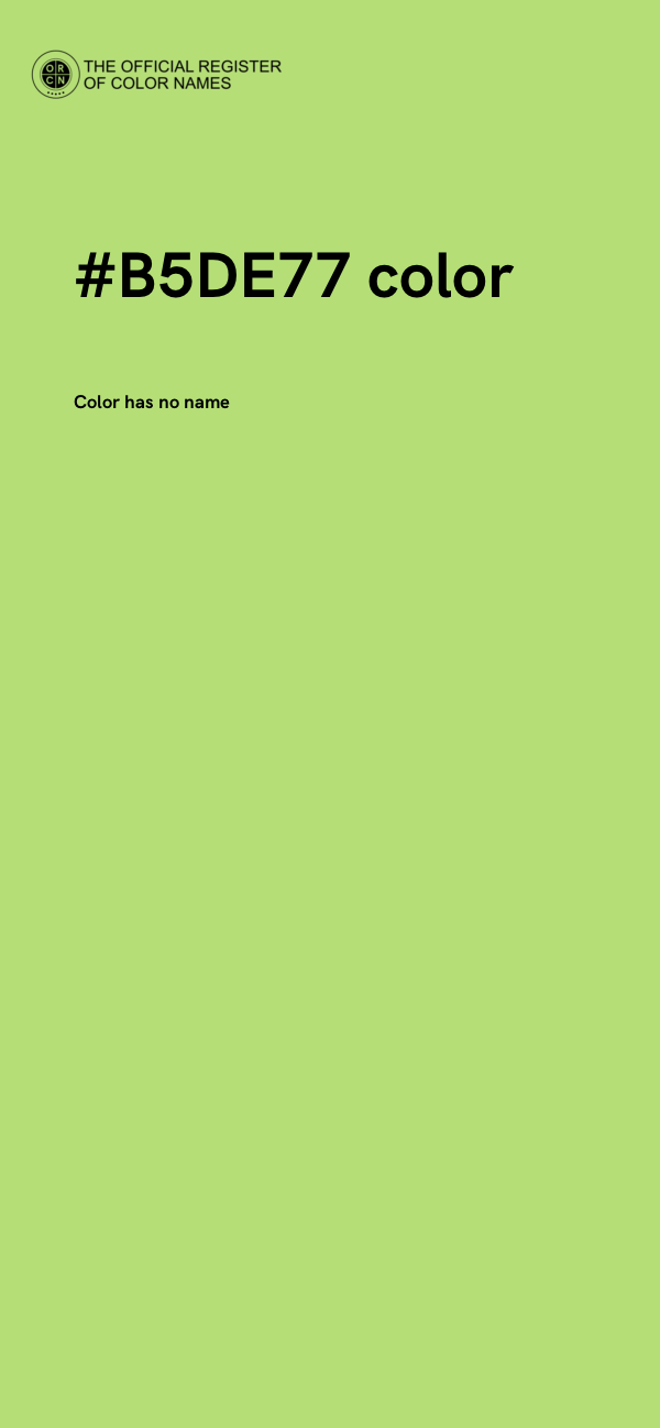 #B5DE77 color image