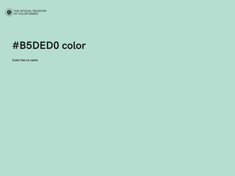 #B5DED0 color image