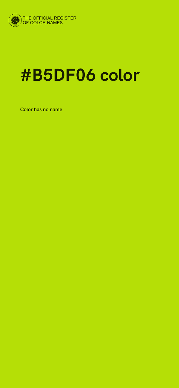 #B5DF06 color image