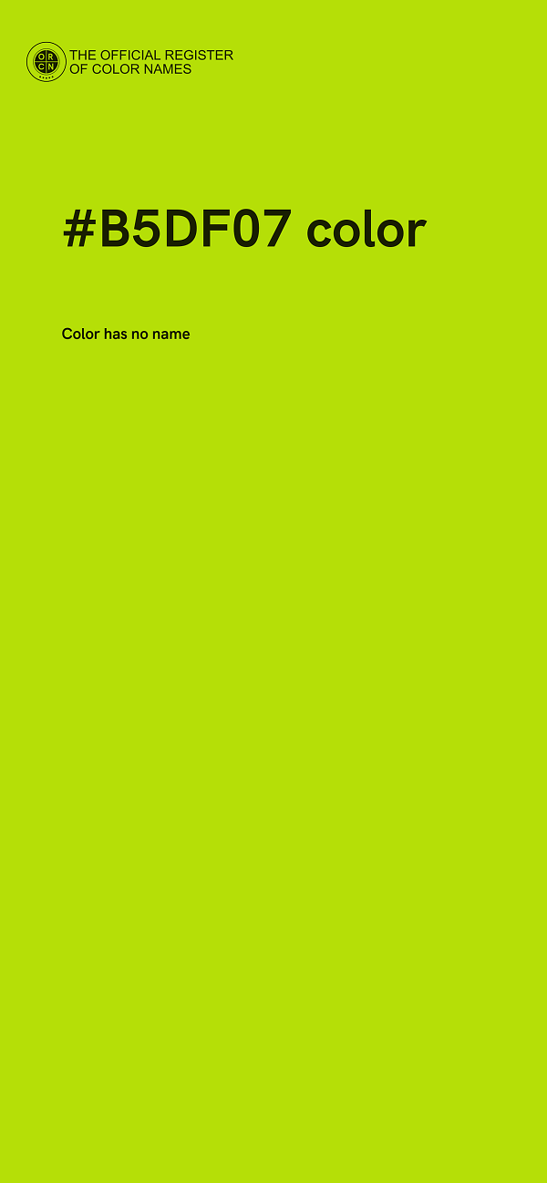 #B5DF07 color image