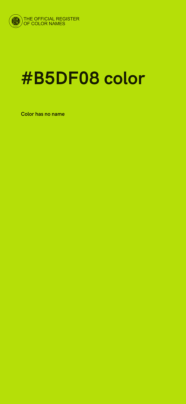 #B5DF08 color image
