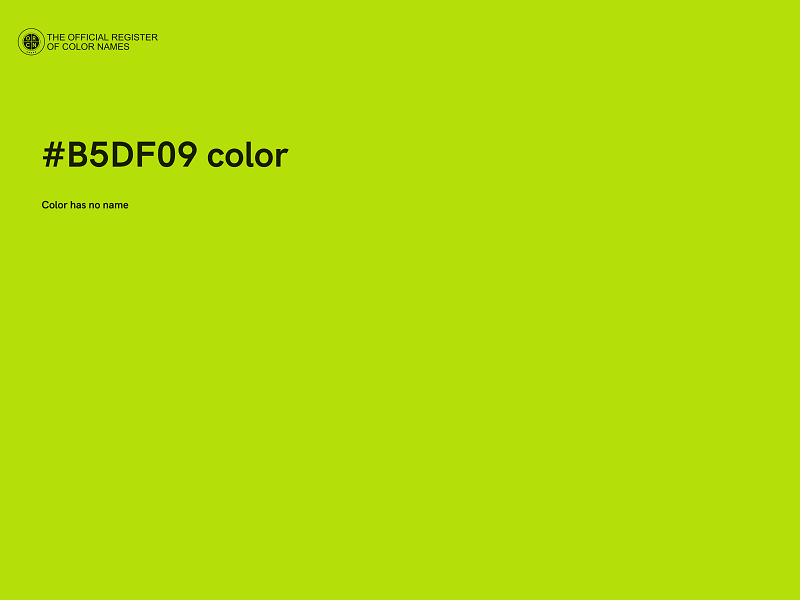 #B5DF09 color image