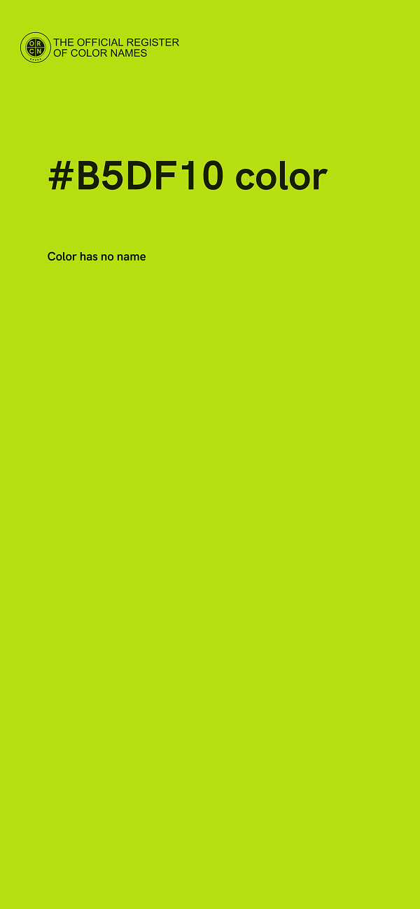 #B5DF10 color image