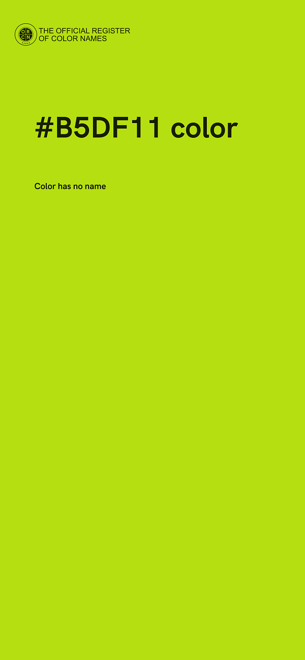 #B5DF11 color image