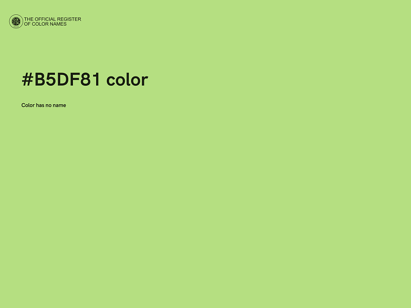 #B5DF81 color image