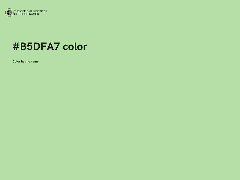 #B5DFA7 color image