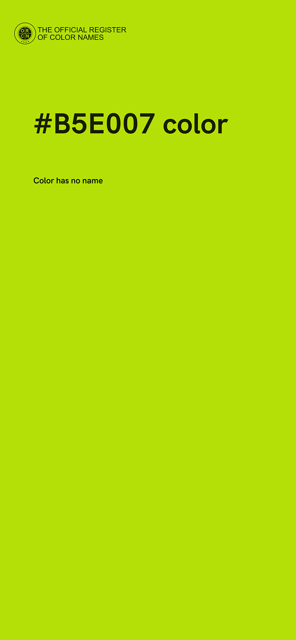 #B5E007 color image
