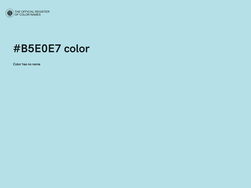 #B5E0E7 color image