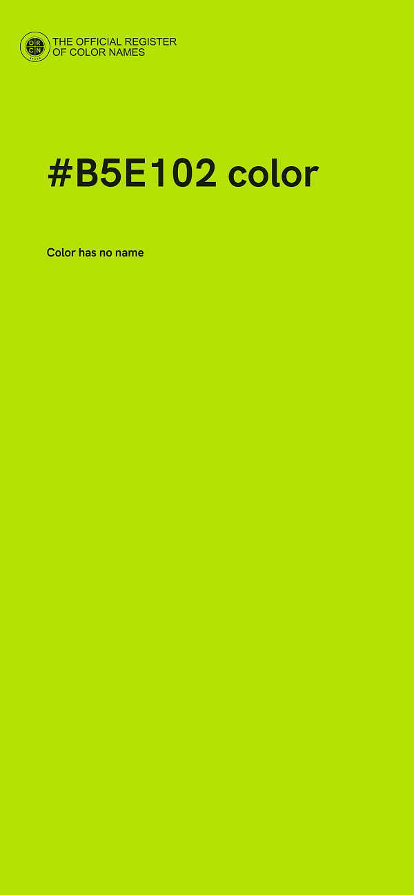 #B5E102 color image