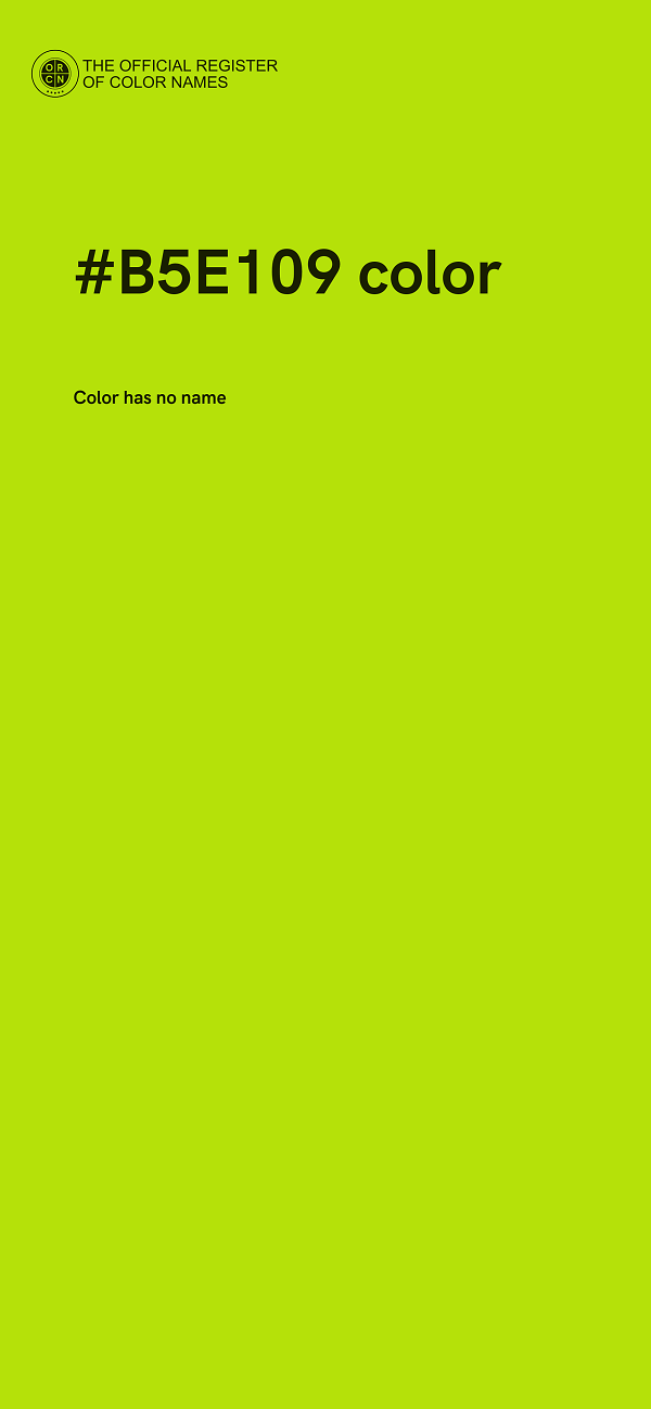 #B5E109 color image