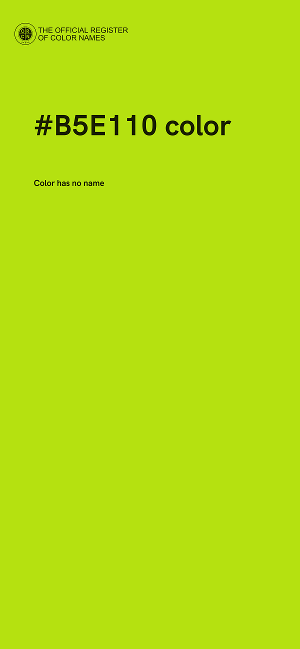 #B5E110 color image