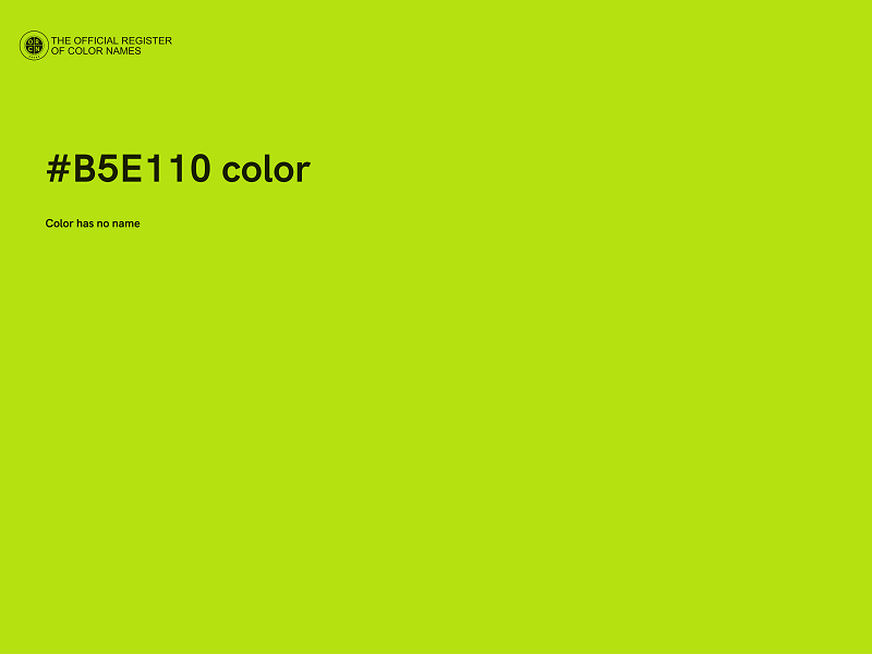 #B5E110 color image