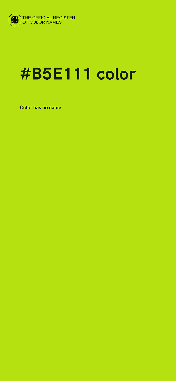 #B5E111 color image