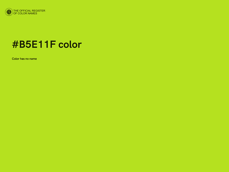#B5E11F color image