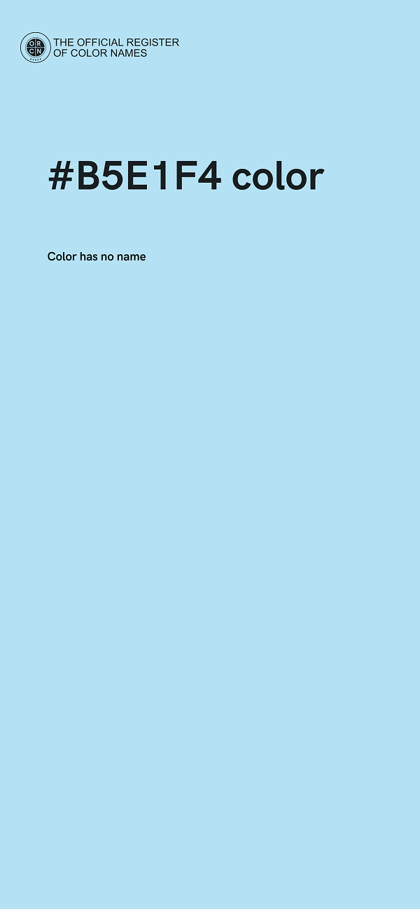 #B5E1F4 color image