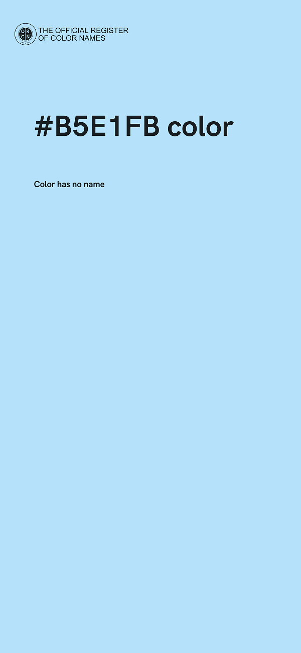 #B5E1FB color image