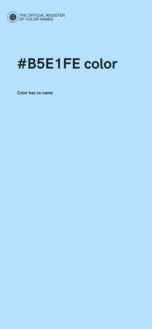 #B5E1FE color image