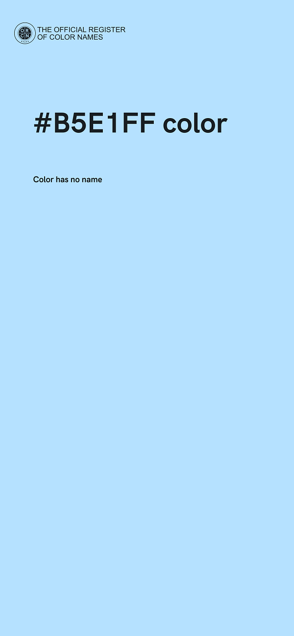#B5E1FF color image