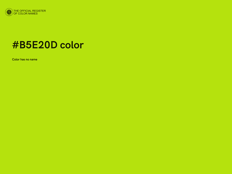 #B5E20D color image