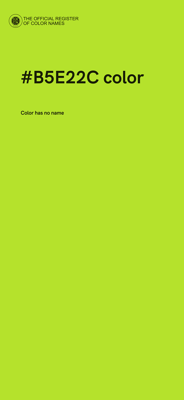 #B5E22C color image