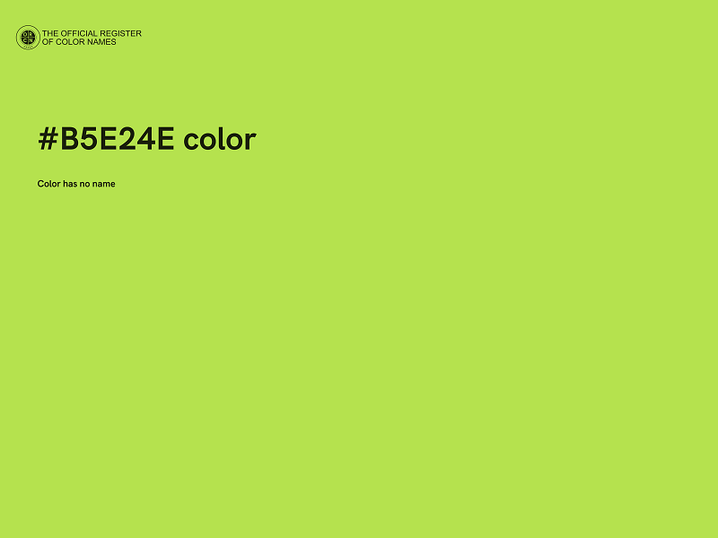 #B5E24E color image
