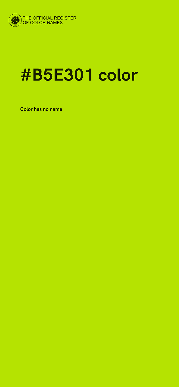 #B5E301 color image
