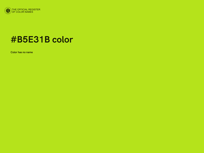 #B5E31B color image