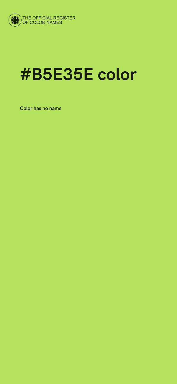 #B5E35E color image