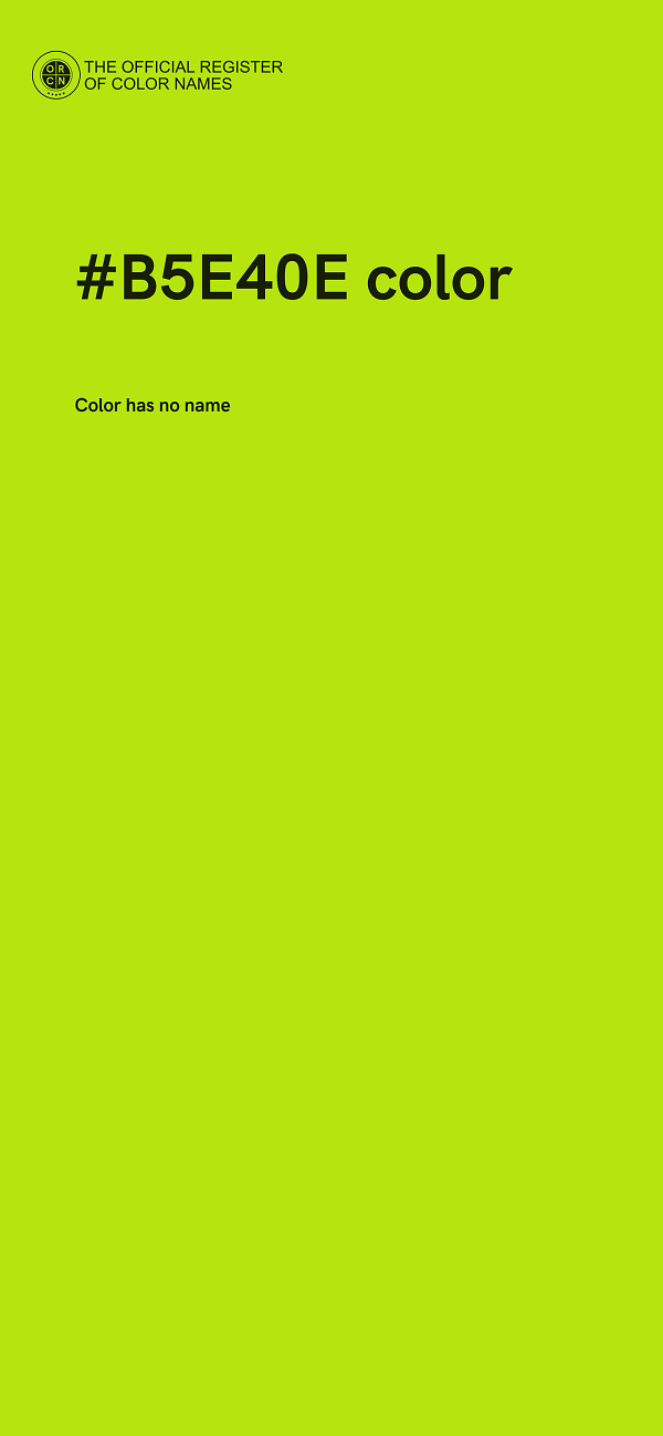 #B5E40E color image