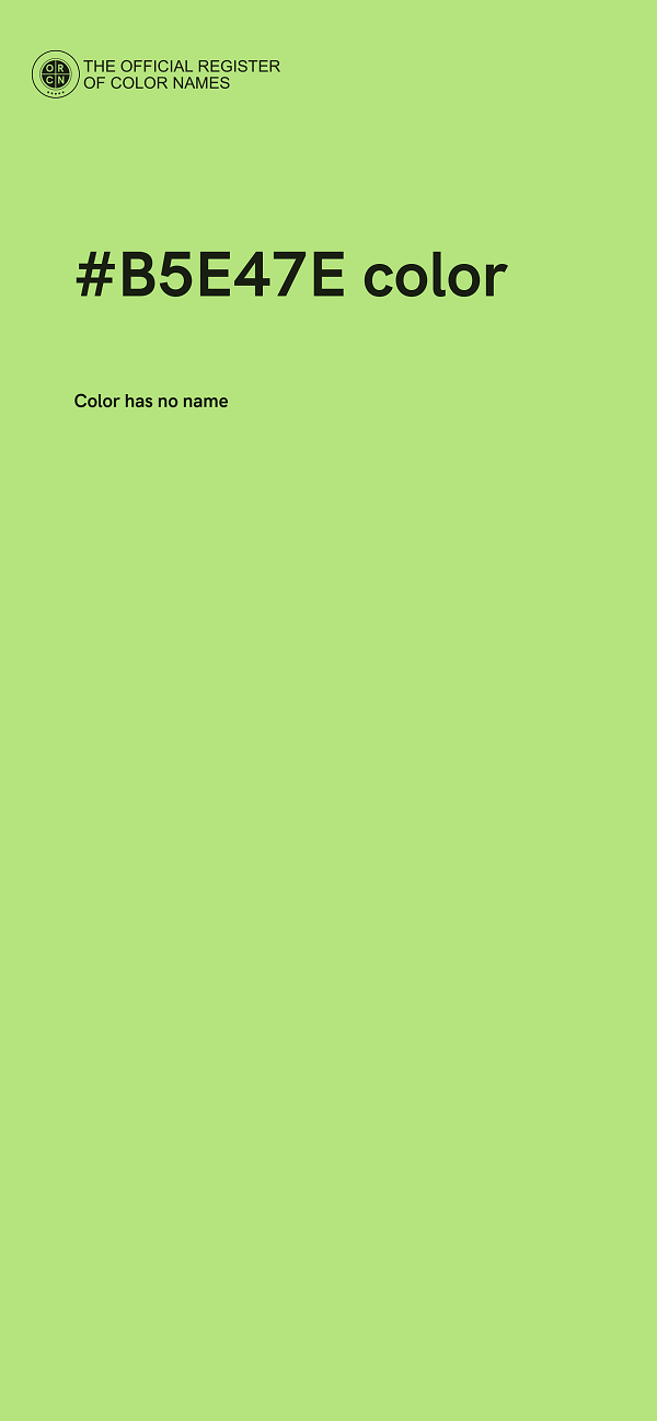 #B5E47E color image