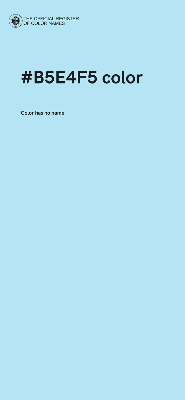 #B5E4F5 color image