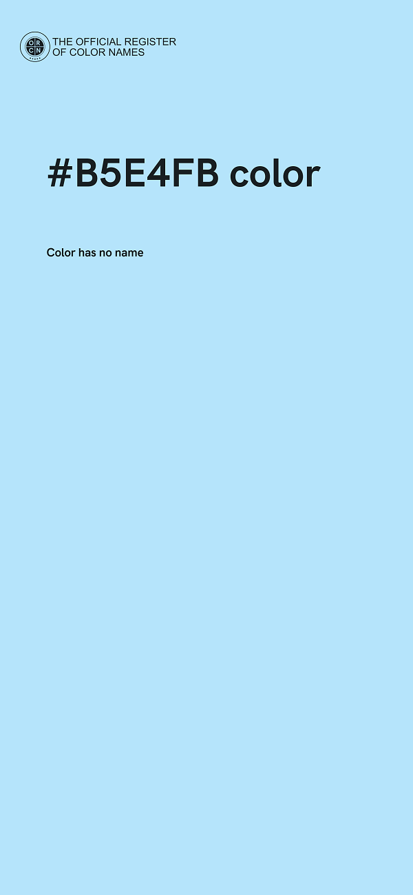 #B5E4FB color image