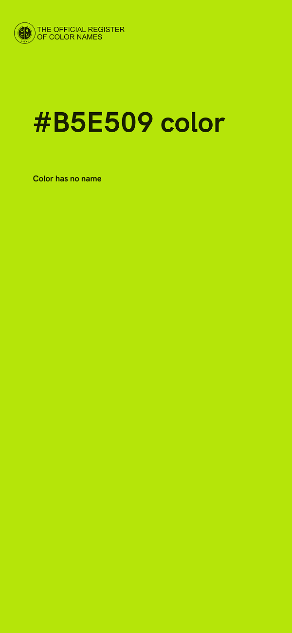 #B5E509 color image