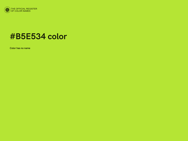 #B5E534 color image