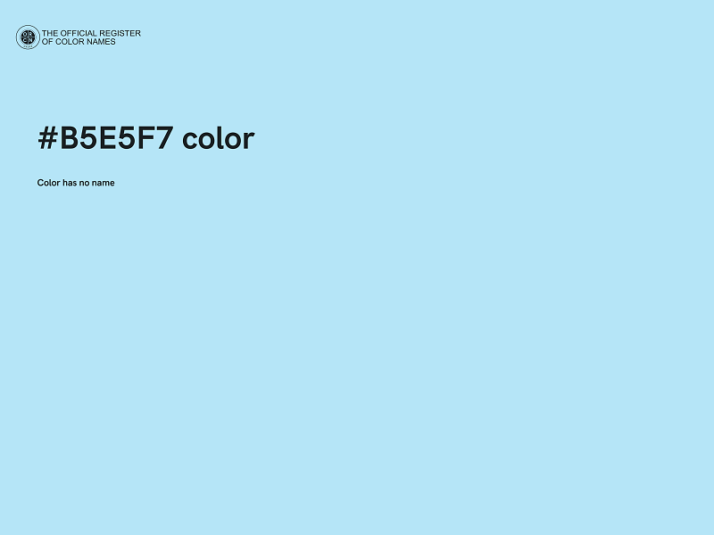 #B5E5F7 color image