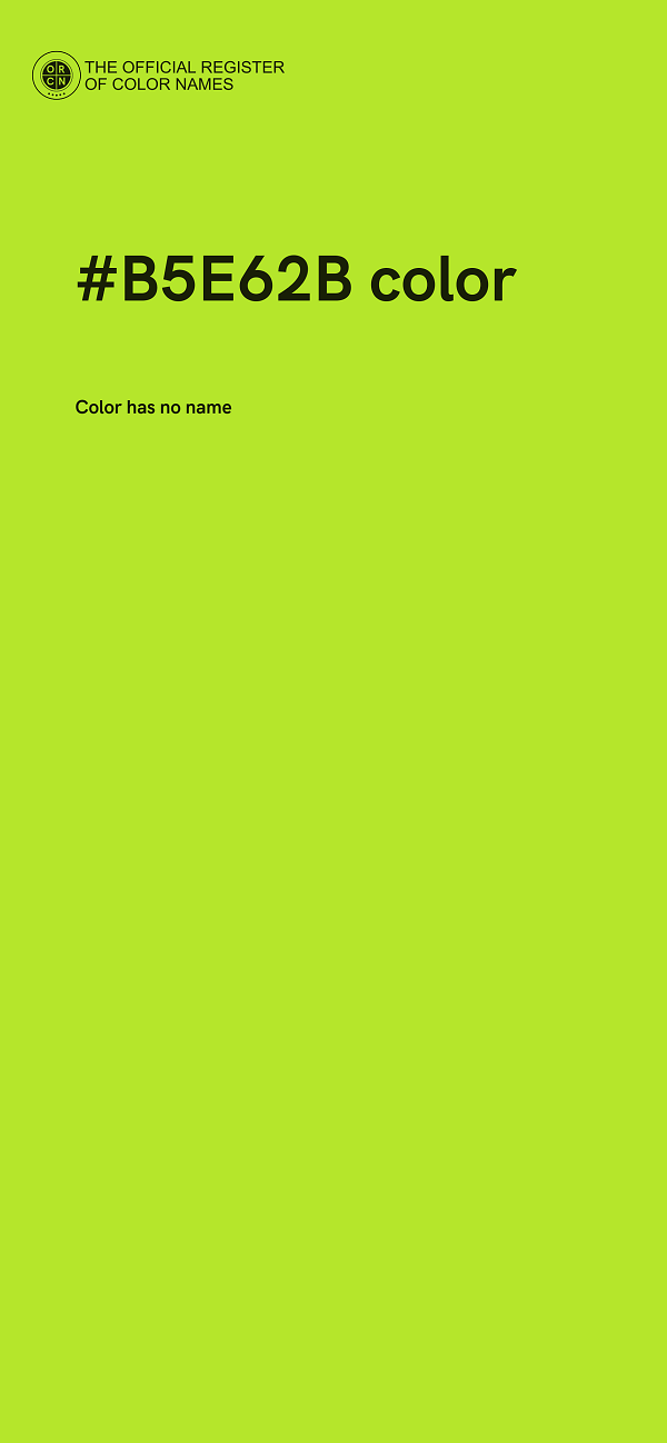 #B5E62B color image