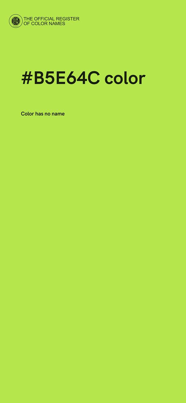 #B5E64C color image