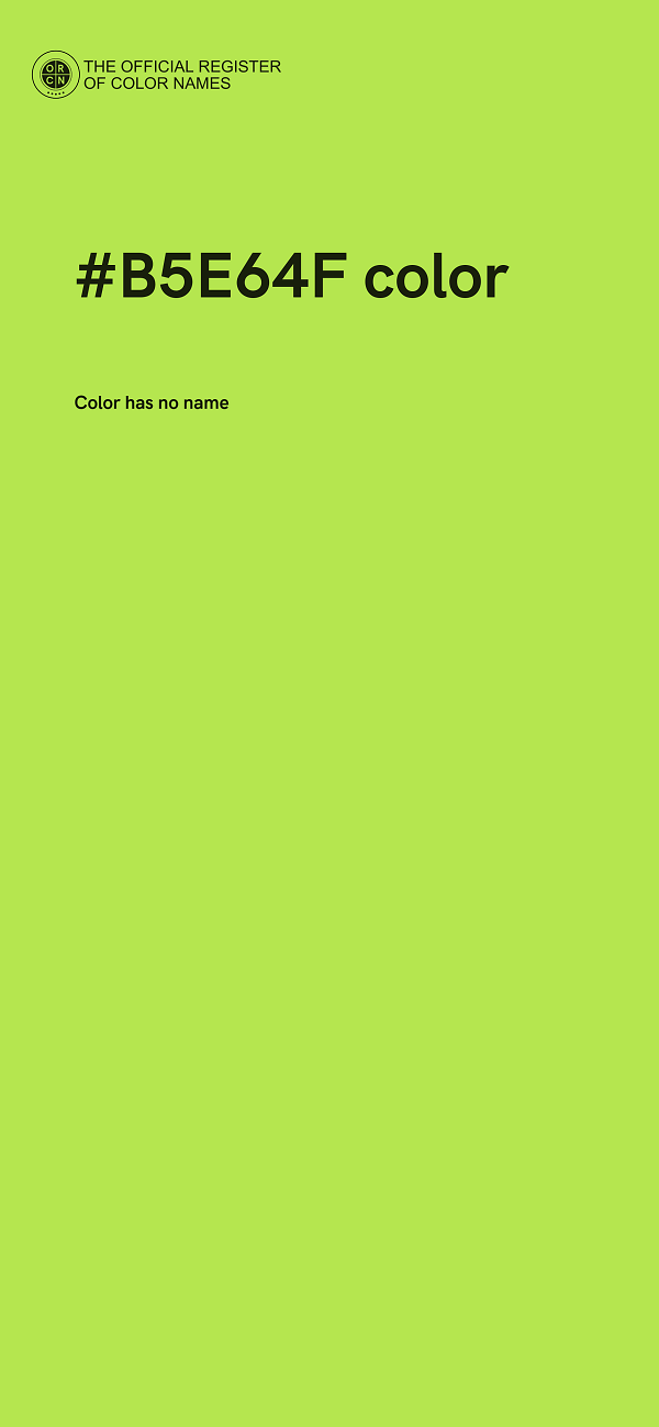 #B5E64F color image