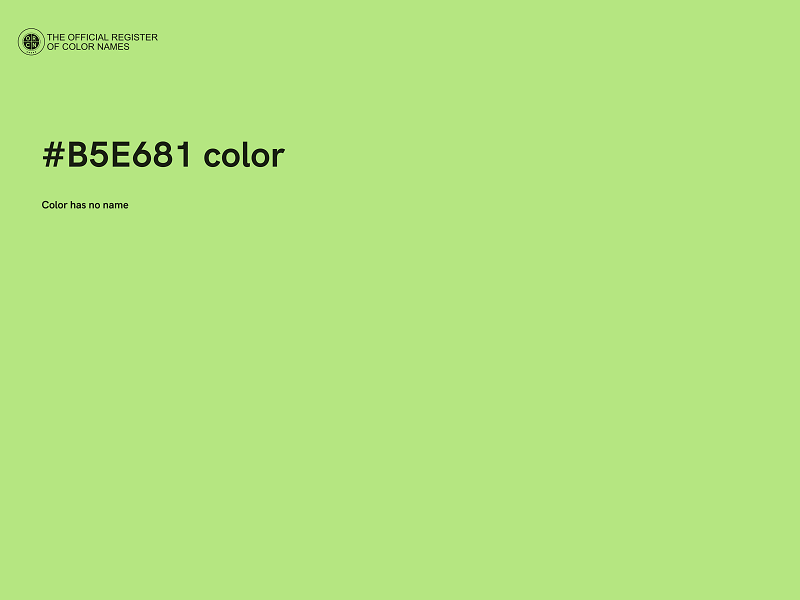 #B5E681 color image
