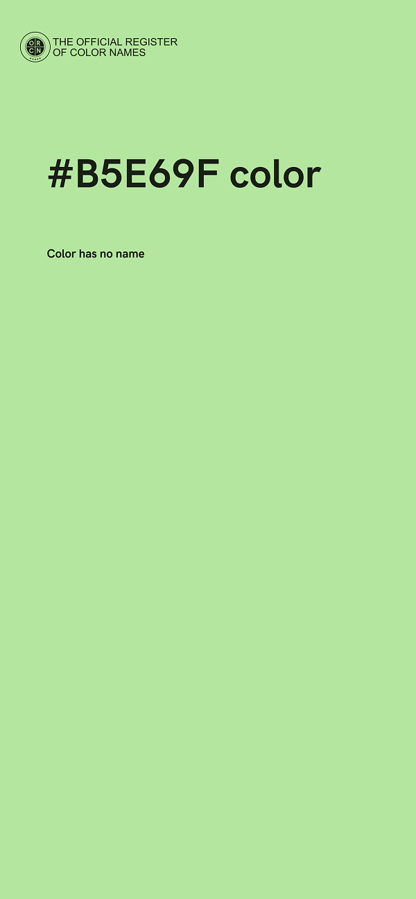 #B5E69F color image