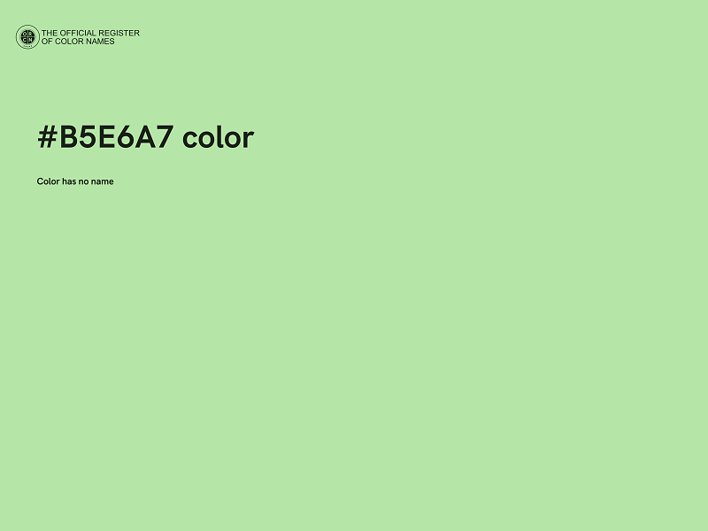 #B5E6A7 color image