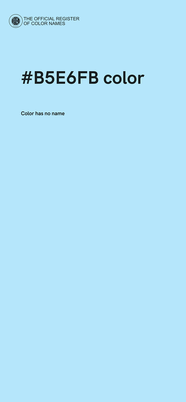 #B5E6FB color image