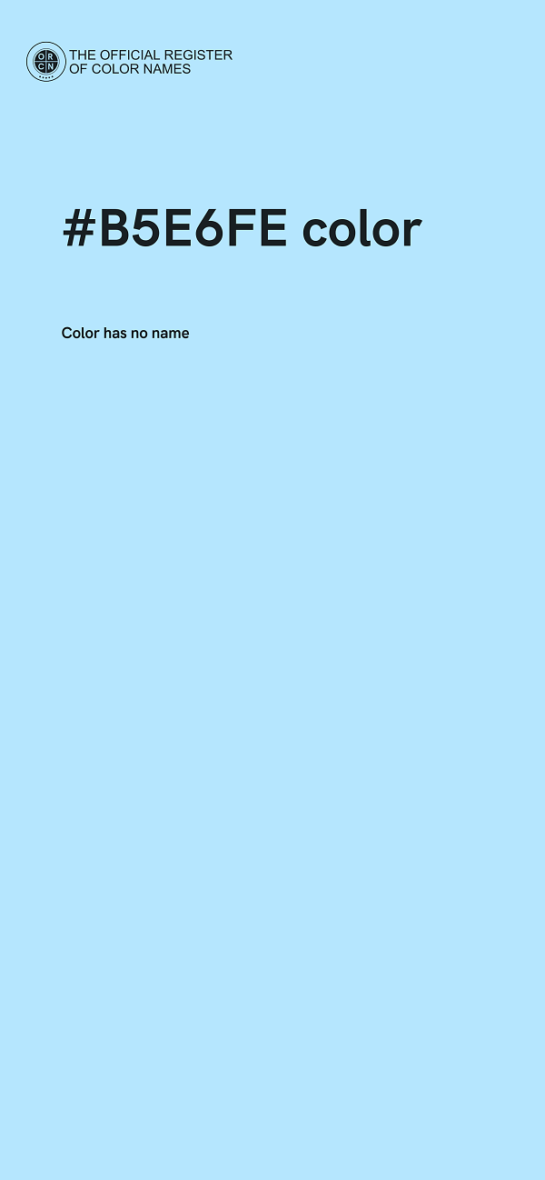 #B5E6FE color image