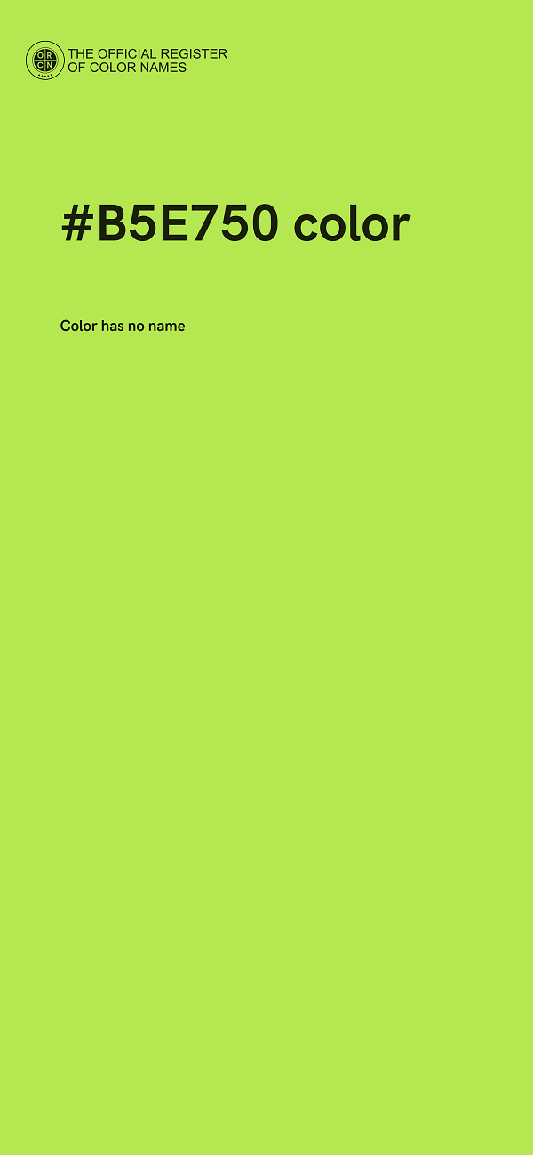 #B5E750 color image