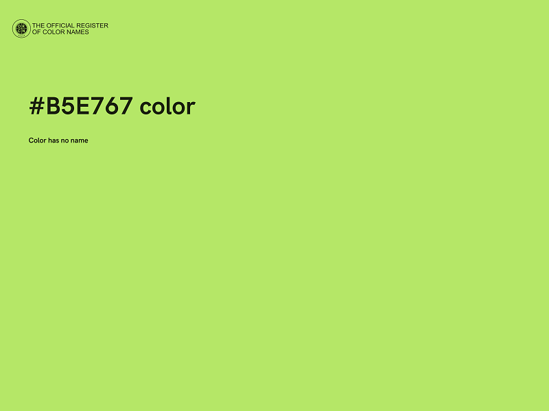 #B5E767 color image