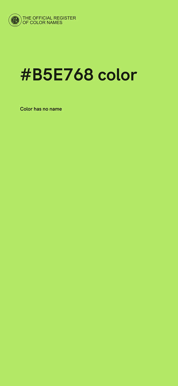 #B5E768 color image