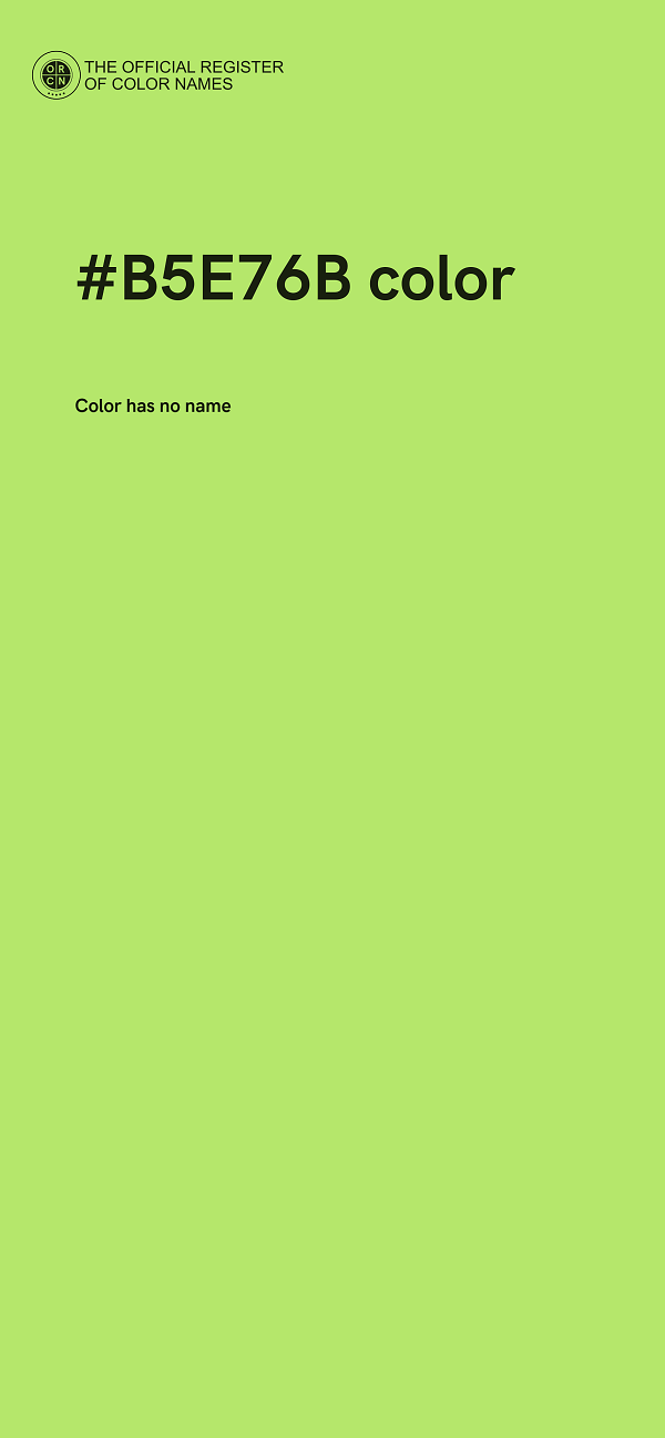 #B5E76B color image