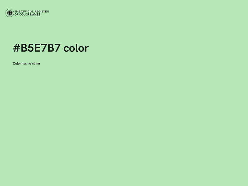 #B5E7B7 color image