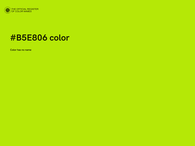 #B5E806 color image